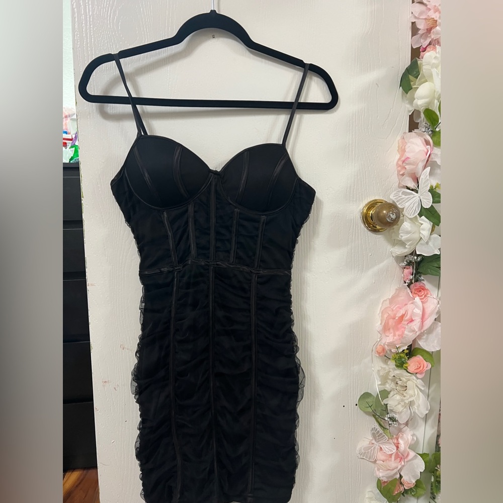 Mesh mini body dress